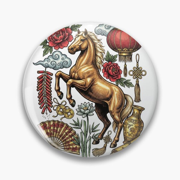 Item preview, Golden Horse of Wealth - 2026 Lunar New Year Art designed and sold by DigitalGlade.