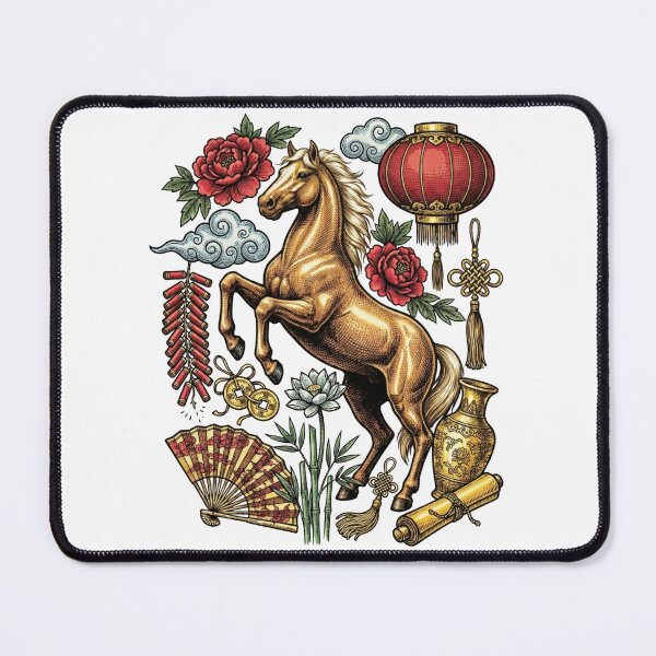 Item preview, Golden Horse of Wealth - 2026 Lunar New Year Art designed and sold by DigitalGlade.