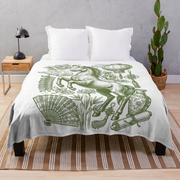 Item preview, Sage Green Year of the Horse - Nature & Harmony Zodiac designed and sold by DigitalGlade.