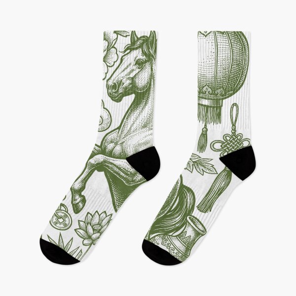 Item preview, Sage Green Year of the Horse - Nature & Harmony Zodiac designed and sold by DigitalGlade.