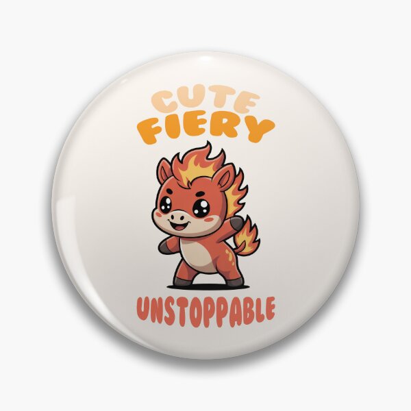 Item preview, Cute Firey Unstoppable – Cute Kawaii Flame Horse Illustration designed and sold by NaturEdeN.