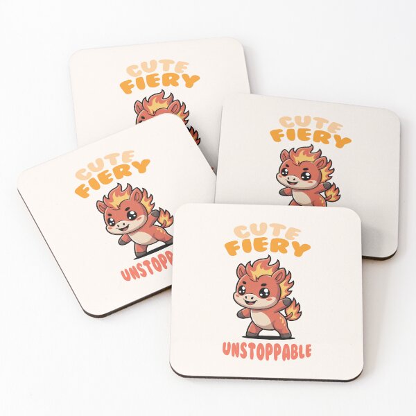 Item preview, Cute Firey Unstoppable – Cute Kawaii Flame Horse Illustration designed and sold by NaturEdeN.