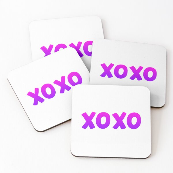Item preview, XO XO, Pink and Purple Hugs and Kisses Bold designed and sold by Memes N Lore .