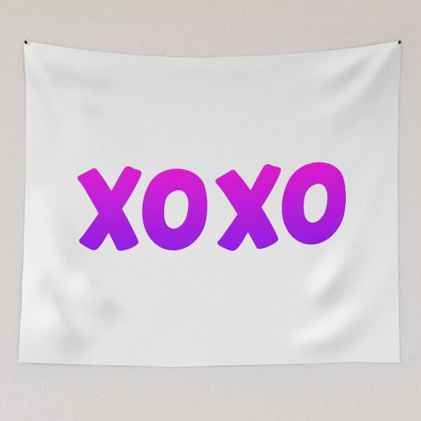 Item preview, XO XO, Pink and Purple Hugs and Kisses Bold designed and sold by Memes N Lore .