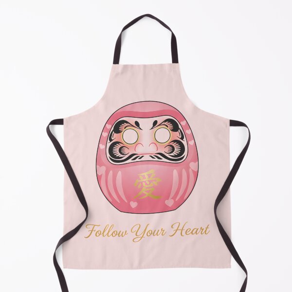 Item preview, Follow Your Heart Pink Daruma Motivational Illustration designed and sold by daila70.