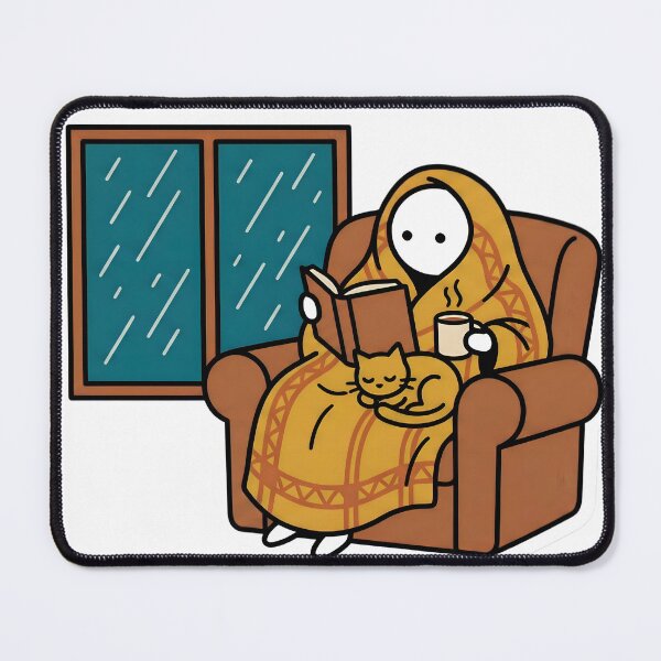 Item preview, Cozy Introvert Stickman Reader Blanket Burrito Rainy Day Aesthetic Book Lover designed and sold by StickyGuys.