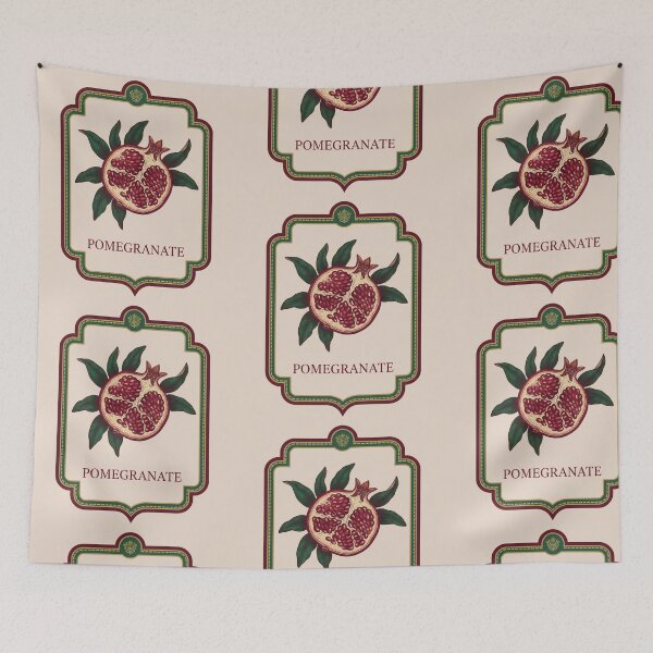 Item preview, Vintage Pomegranate Botanical Illustration – Classic Fruit Art designed and sold by novapixel25100.