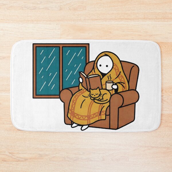 Item preview, Cozy Introvert Stickman Reader Blanket Burrito Rainy Day Aesthetic Book Lover designed and sold by StickyGuys.
