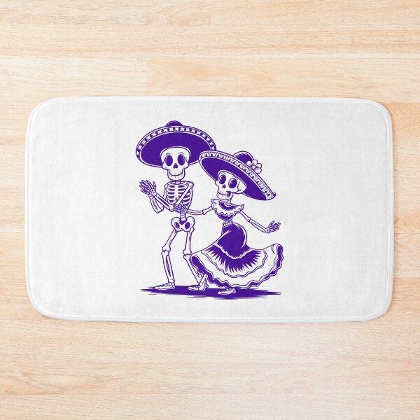 Item preview, Dancing Skeleton Couple – Day of the Dead Folk Art Illustration designed and sold by Horrify.