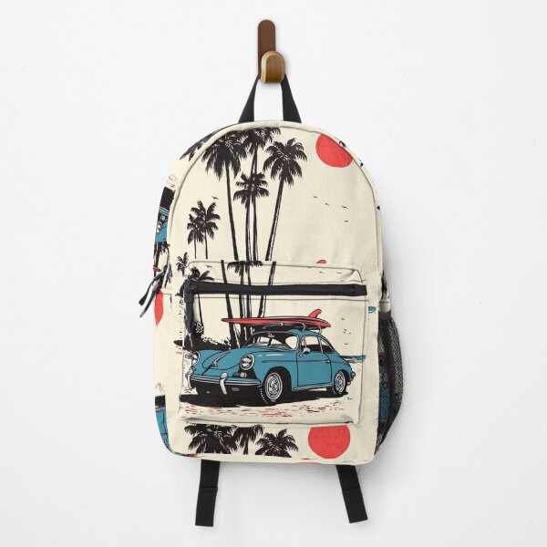 Item preview, Vintage Blue 356 beach surf print illustration designed and sold by blackdogshop.