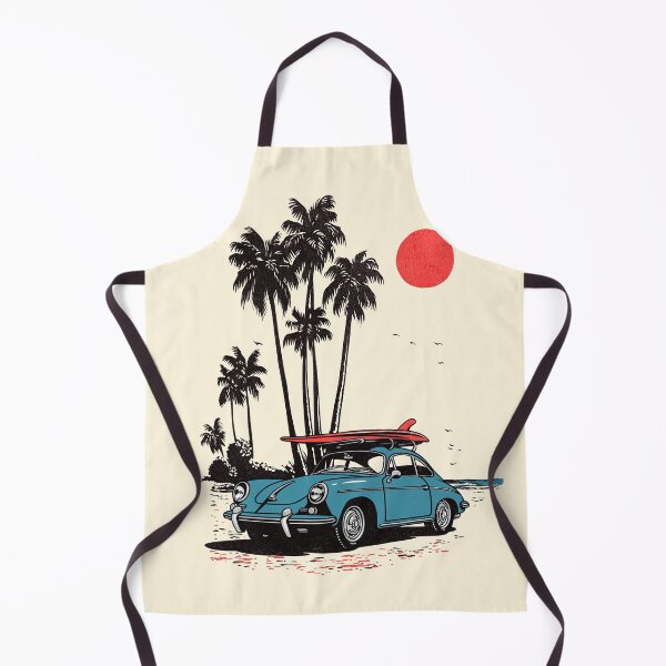 Item preview, Vintage Blue 356 beach surf print illustration designed and sold by blackdogshop.