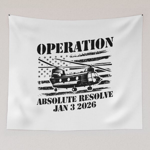Item preview, Operation Absolute Resolve Jan 3 2026 American Bravery Apache Helicopter designed and sold by gunaone-design.