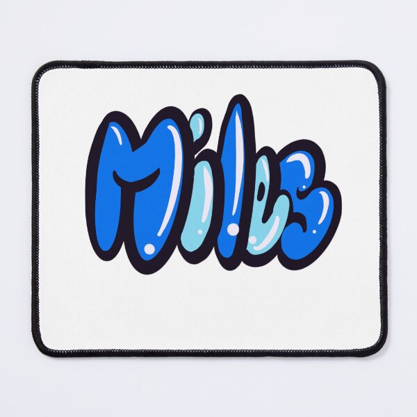 Artikelvorschau, Miles Name in blauer Graffiti-Kalligraphie Top 10 der besten personalisierten Geschenke für Jungen und Männer mit dem Namen Miles entworfen und verkauft von Artonmytee.