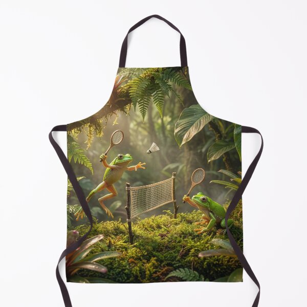 Item preview, Frogs Play Badminton in the Rainforest designed and sold by Tridentulus.
