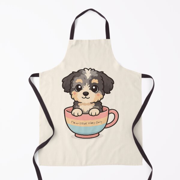 Item preview, Paw-sitive Vibes Only Cute Aussie Doodle in Teacup designed and sold by Balasan.