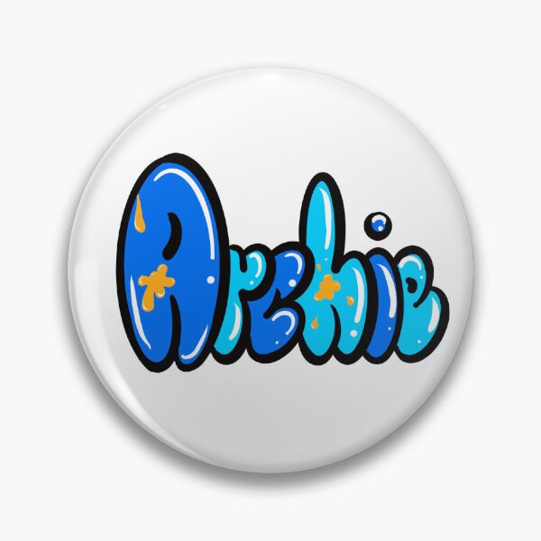 Artikelvorschau, Archie Name in blauer und gelber Graffiti-Kalligraphie Top 10 der besten personalisierten Geschenke für Jungen und Männer mit dem Namen Archie entworfen und verkauft von Artonmytee.