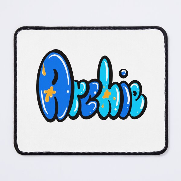 Item preview, Archie name in blue and yellow graffiti calligraphy Top 10 best personalized gifts for boys and men named Archie designed and sold by Artonmytee.