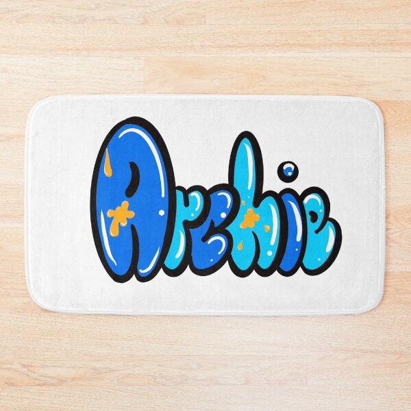 Item preview, Archie name in blue and yellow graffiti calligraphy Top 10 best personalized gifts for boys and men named Archie designed and sold by Artonmytee.