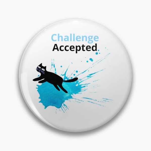 Item preview, Challenge Accepted Cat – Minimal Splash Art Phone Case designed and sold by Giota29.