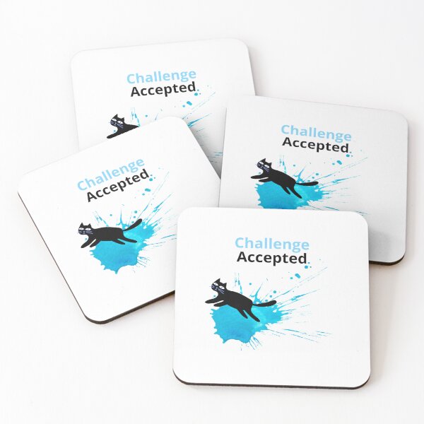Item preview, Challenge Accepted Cat – Minimal Splash Art Phone Case designed and sold by Giota29.