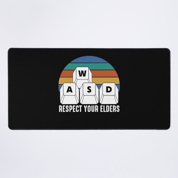 Item preview, Respect Your Elders Gamer WASD Gaming Retro Keyboard PC Gamer Meme designed and sold by gunaone-design.