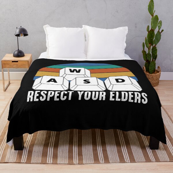 Item preview, Respect Your Elders Gamer WASD Gaming Retro Keyboard PC Gamer Meme designed and sold by gunaone-design.