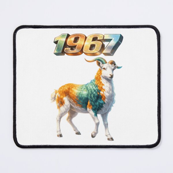 Item preview, 1967YearoftheGoatEasternZodiacCreativityHarmonyDesign designed and sold by AlexLineArt.