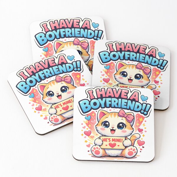Item preview, I Have A Boyfriend Cute Cat He Is Mine Matching Couple Shirt designed and sold by TheSimpleTee007.