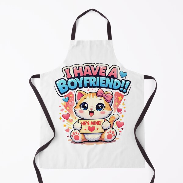 Item preview, I Have A Boyfriend Cute Cat He Is Mine Matching Couple Shirt designed and sold by TheSimpleTee007.