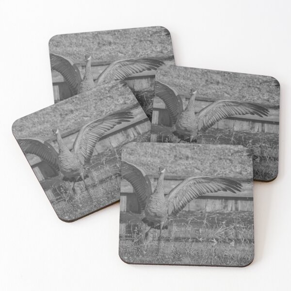 Item preview, A solo sandhill crane stands with its wings spread wide, creating a powerful and striking display designed and sold by EyezWatchin.