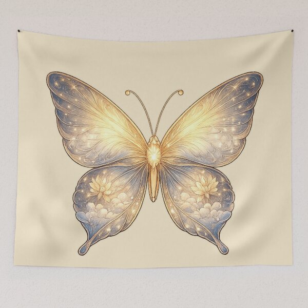 Item preview, Gratitude Butterfly – Golden Light of Thankfulness | Sacred Virtue Art designed and sold by SaintGear.