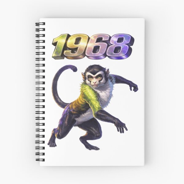 Item preview, 1968YearoftheMonkeyEasternZodiacIntelligenceDesign designed and sold by AlexLineArt.