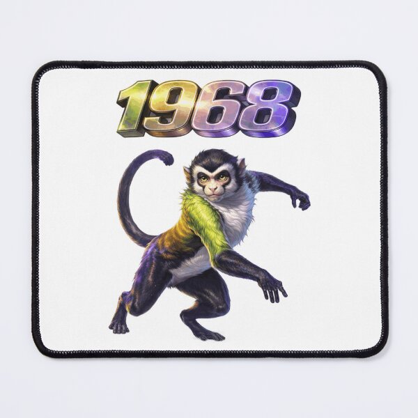 Item preview, 1968YearoftheMonkeyEasternZodiacIntelligenceDesign designed and sold by AlexLineArt.