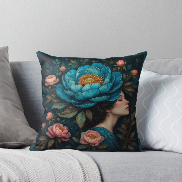 Item preview, A girl with a peony flower on her head. designed and sold by Natalia-Vlad.