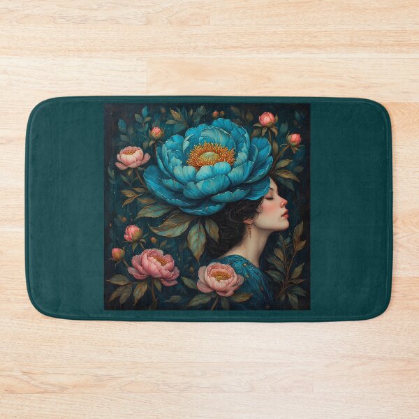 Item preview, A girl with a peony flower on her head. designed and sold by Natalia-Vlad.