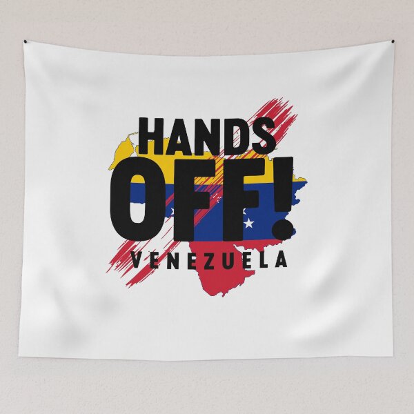 Item preview, Hands Off Venezuela Protest Statement Anti Intervention Message designed and sold by gunaone-design.