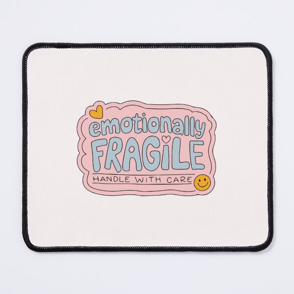Item preview, Emotionally Fragile Handle With Care - Cute Pastel Mental Health Sticker designed and sold by minki-graphics.