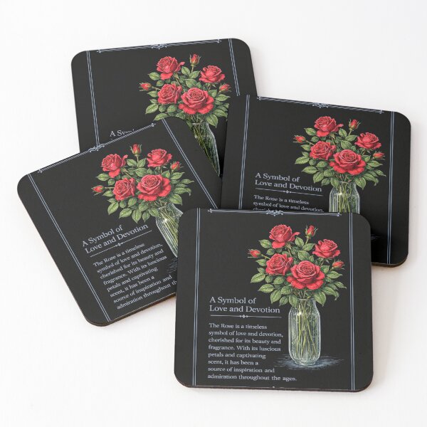 Item preview, Rose Botanical Print, Vintage Floral Illustration, Love and Devotion on Black designed and sold by Prayful.
