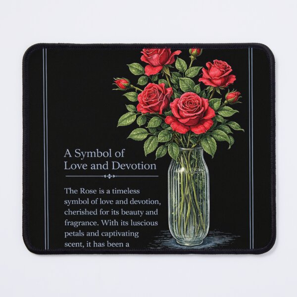 Item preview, Rose Botanical Print, Vintage Floral Illustration, Love and Devotion on Black designed and sold by Prayful.