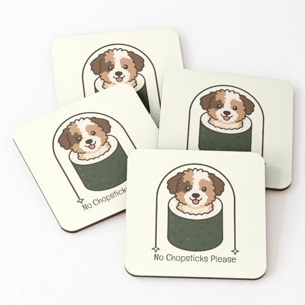 Item preview, No Chopsticks Please - Cute Aussie Doodle Sushi Roll designed and sold by Balasan.