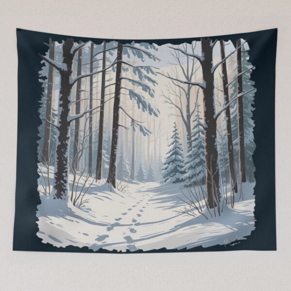 Item preview, Winter Forest Path – Snowy Woodland SerenityDescription: designed and sold by Syrupulse.