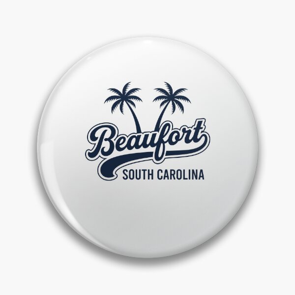 Artikelvorschau, Beaufort, South Carolina: Strand mit Retro-Palmen – Souvenir für den Sommerurlaub entworfen und verkauft von gunaone-design.