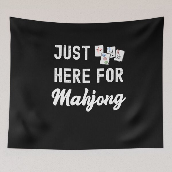 Item preview, Just Here For Mahjong designed and sold by SharpThreadZ.
