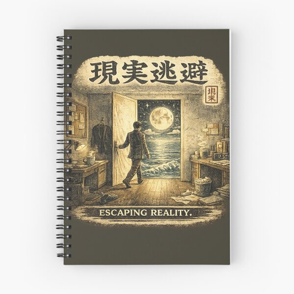 Item preview, 現実逃避 (Genjitsu Touhi) – ESCAPING REALITY – Vintage Japanese Woodblock designed and sold by Planthem.