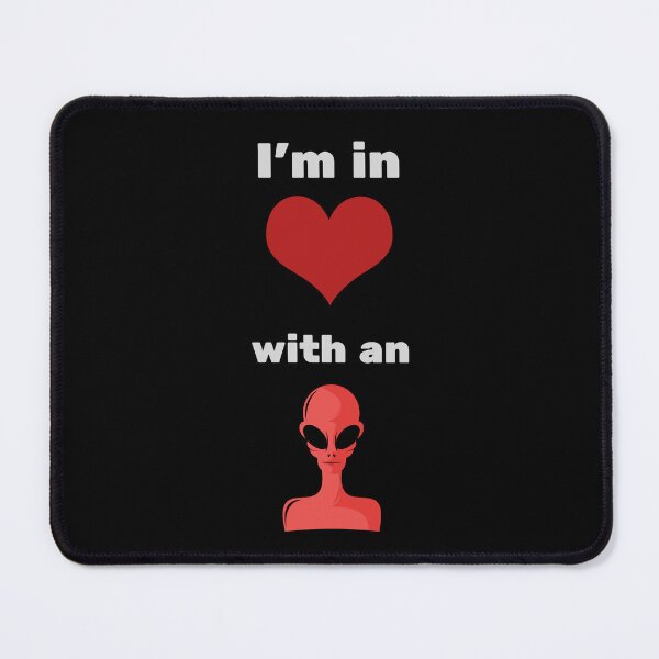 Item preview, I’m in Love with an Alien – Red Alien Minimal Statement Design designed and sold by Giota29.