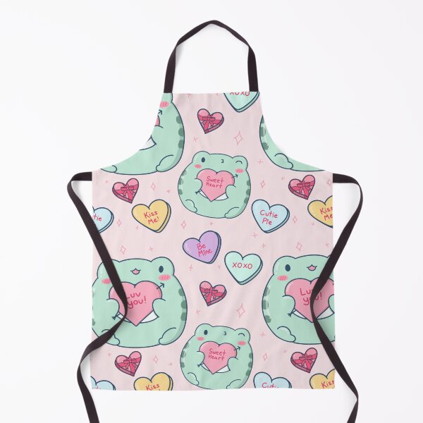 Item preview, Cute Valentine's Day Frog with Candy Hearts designed and sold by ShyHomebodyClub.