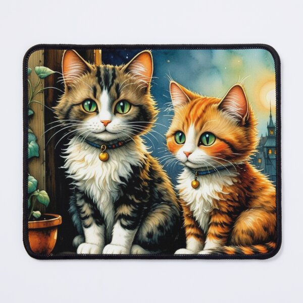 Item preview, Watercolor Kittens by the Window designed and sold by Beyond The Canvas.