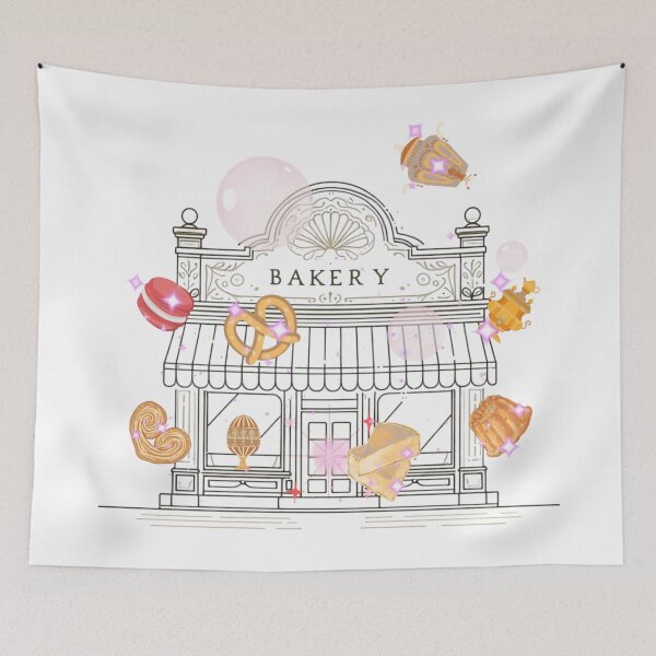 Item preview, Magical Bakery Illustration – Dreamy Cake Shop with Floating Desserts designed and sold by Sugar Wisdom .