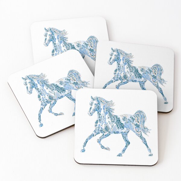 Item preview, Colorful floral horse designed and sold by MendaciousMina.