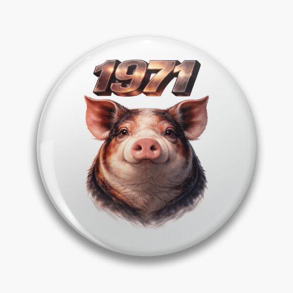 Item preview, 1971YearofthePigEasternZodiacProsperityLuckDesign designed and sold by AlexLineArt.
